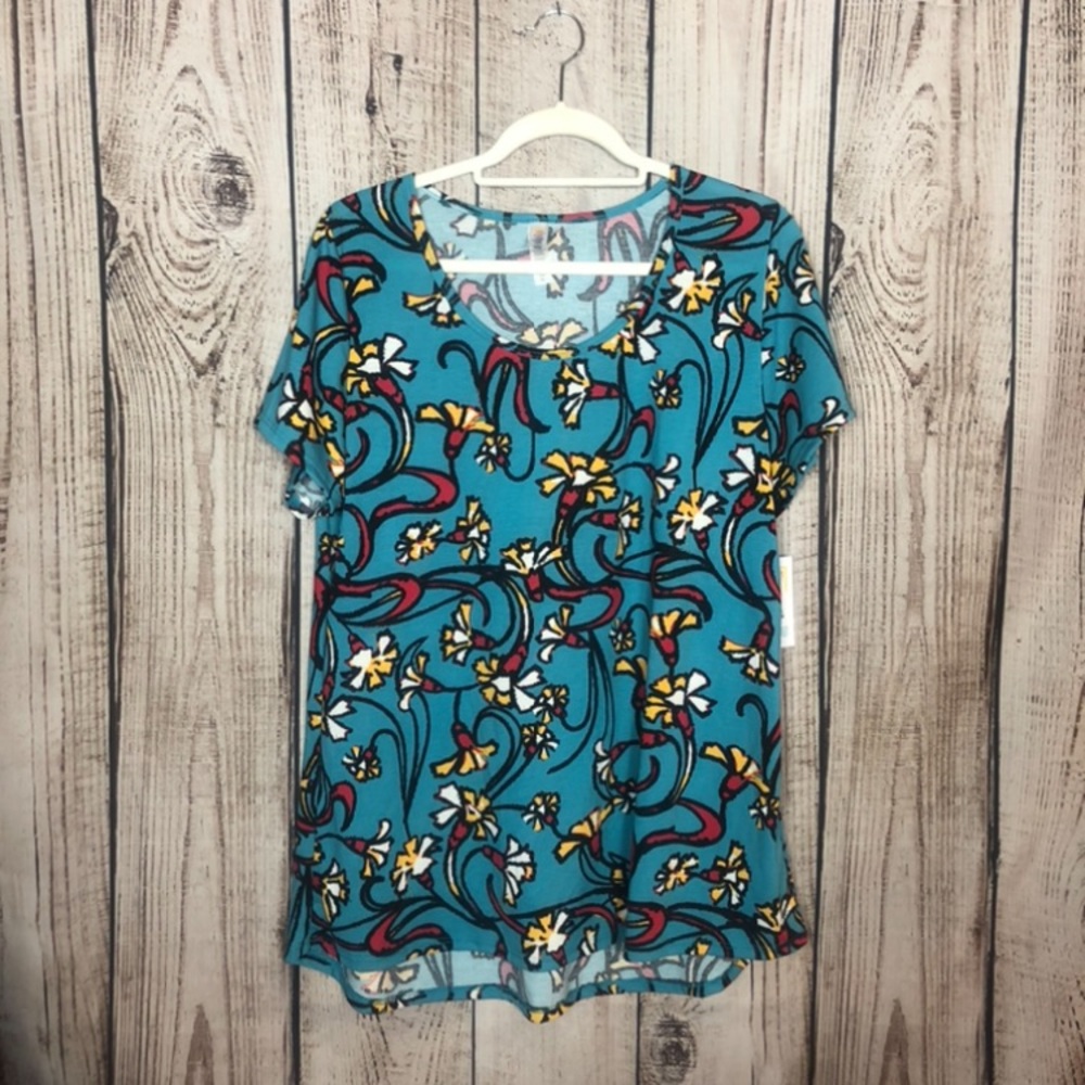 NWT LuLaRoe Teal Classic T Shirt XL